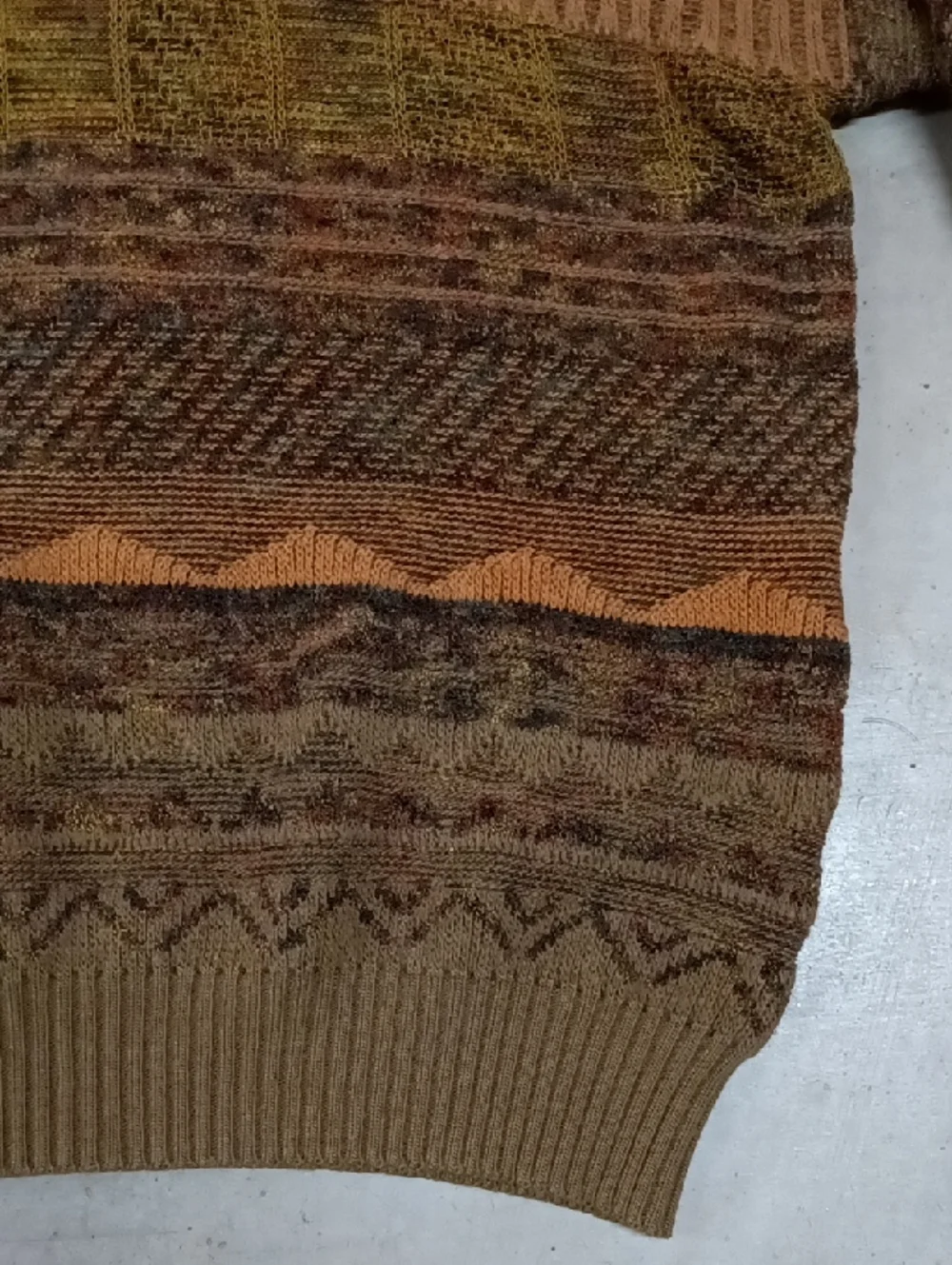 Stilnuovo Vintage Italian Intarsia  Crewneck Sweater Stripe Size XL
